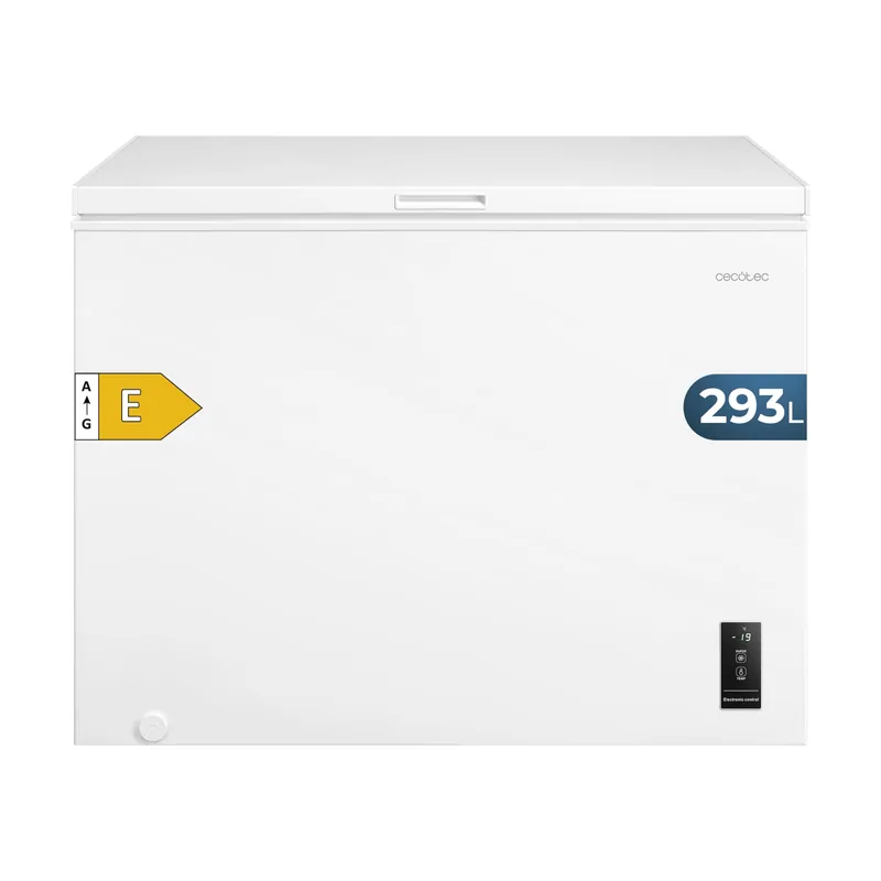 Cecotec Congelador Horizontal 293L Bolero CoolMarket Chest 293P White E. Cesta con Asas