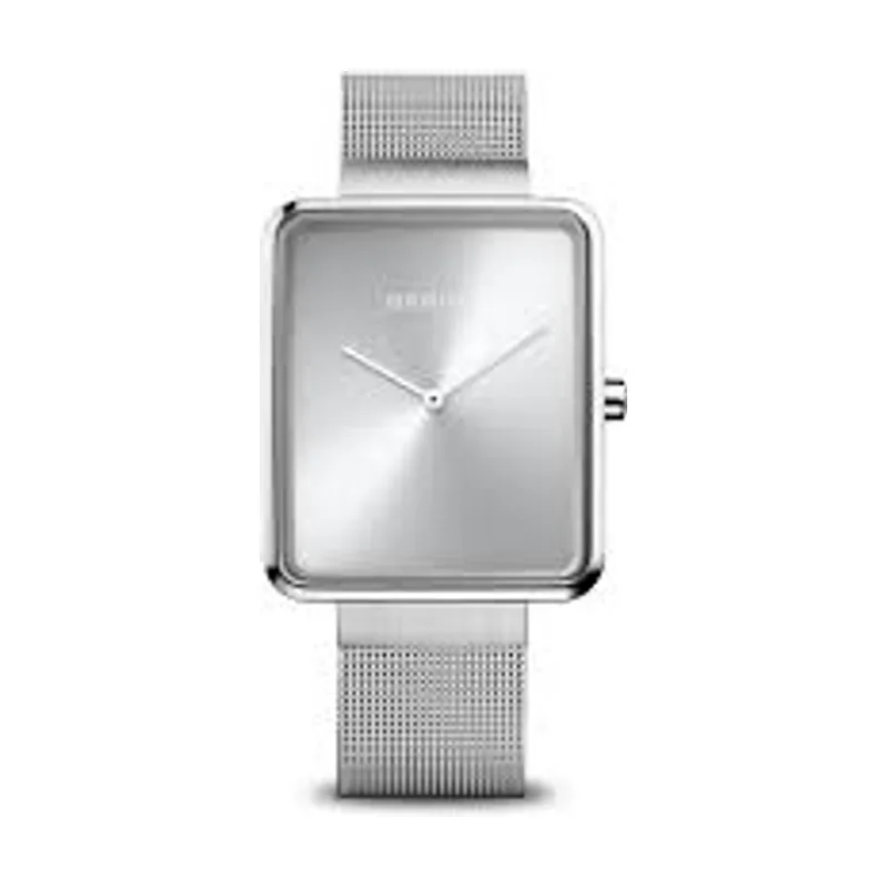 Bering 14533-000 Reloj de cuarzo para hombre con caja de acero inoxidable plateado de 33 mm y esfera