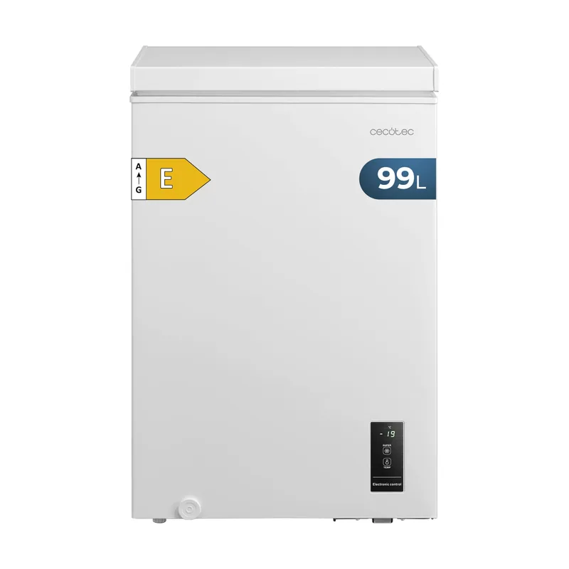 Cecotec Congelador Horizontal 143L Bolero CoolMarket Chest 143P White E. Cesta con Asas