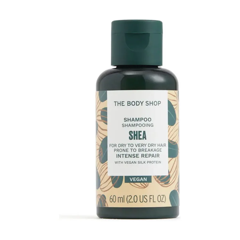 Champú fortalecedor de karité para el cabello en busca de volumen y suavidad para la limpieza y la rigidez con fórmula equilibrada