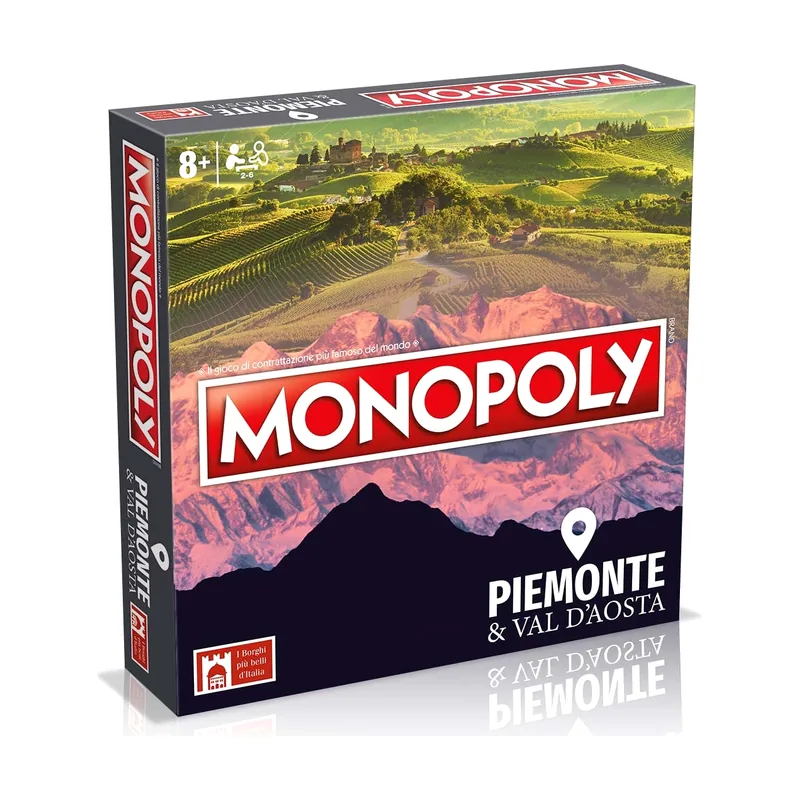 Winning moves Hasbro Monopoly Los pueblos de Italia Piamonte y Val D'aosta