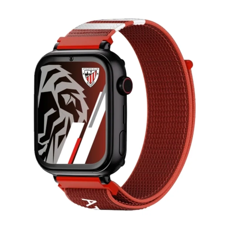 SaveFamily Save Family PLUS SmartWatch Ed. Athletic Club Bilbao con y llamada Negro Correa Tela Roja NO INCLUYE