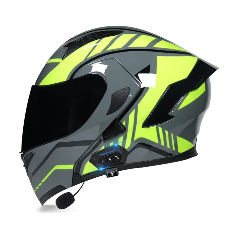 ASUS Integrado Modular Casco Moto Integral Con Un Micrófono Incorporado Anti Niebla Visera Doble ECE/Dot Homologado Forro Extraíble,Seguro Y Duradero 3,XL= 59~60CM