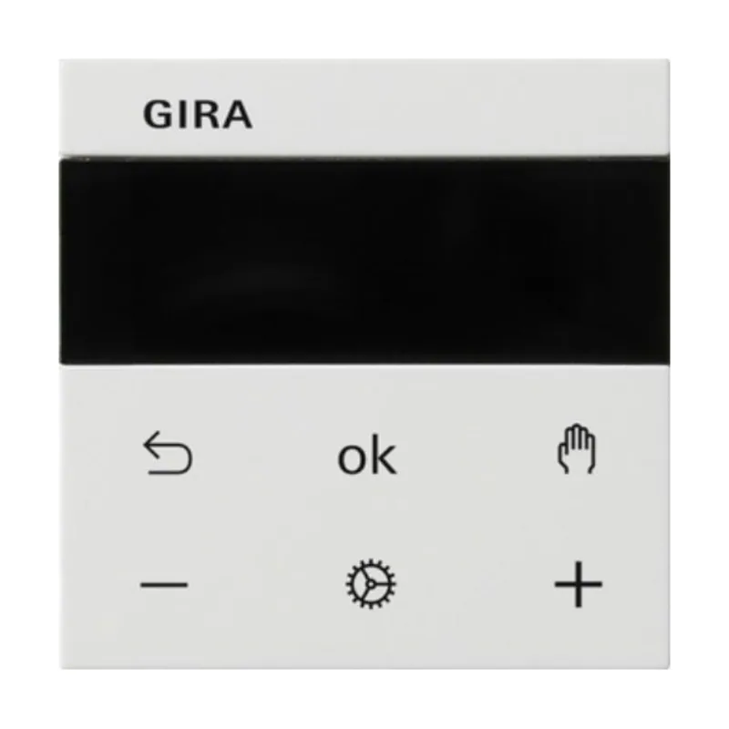 Gira s3000 raumtemperaturregler display system 55 reinweiß glänzend