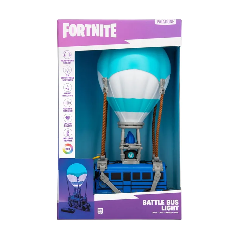 Paladone Fortnite Battle Bus Lámpara led con licencia que cambia