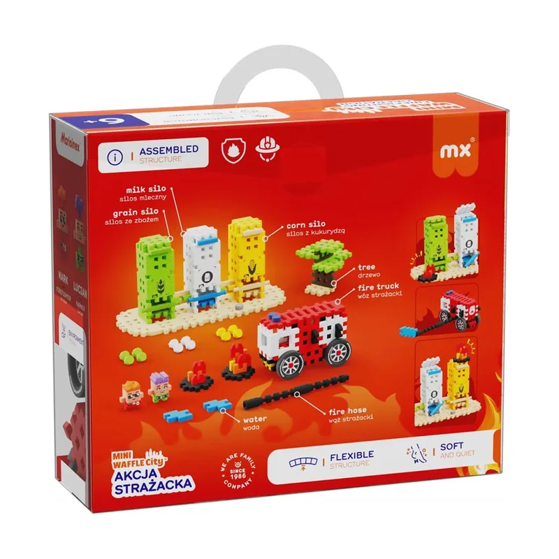 Marioinex mini waffle city building blocks firefighter action