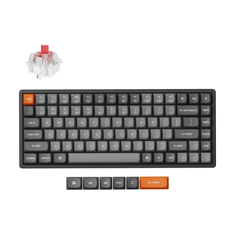 Keychron K2 max swappable rgb backlight aluminum red switch iso layout italian