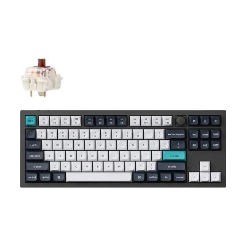 Keychron Q3 max swappable rgb backlight brown switch knob iso layout italian