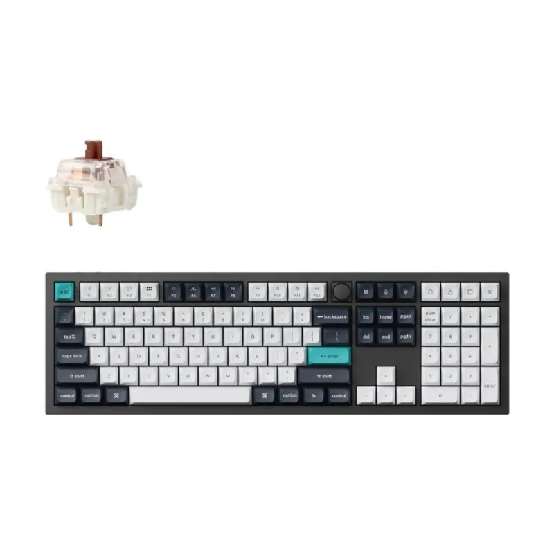 Keychron Q6 max swappable rgb backlight brown switch knob iso layout italian