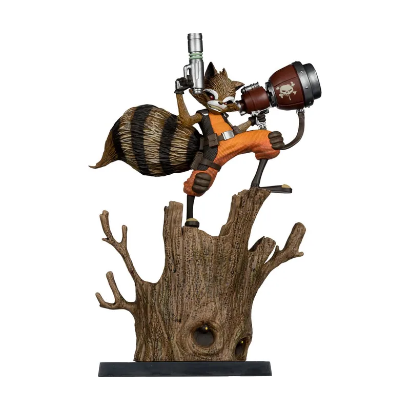 McFarlane Toys Marvel Rocket Racoon escala 1:6 coleccionable con escena Rocket Racoon A Chasing Tale #1