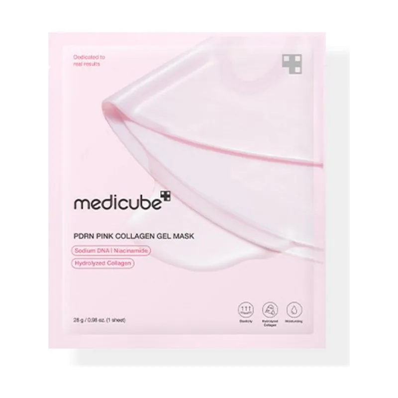 Medicube Máscara de gel de gelatina de colágeno rosa Salmon DNA PDRN