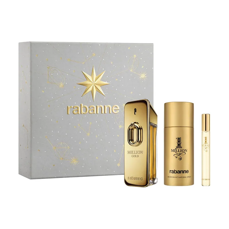 Rabanne Paco 1 million gold eau de parfum intense vaporizador + desodorante vaporizador + miniatura