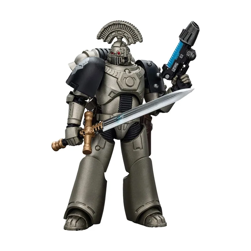 Joy Toy JOYTOY Warhammer Big Inverted Horus Figura de acción Iron Warriors MKVI Tactical Sargant espada poder pistola plasma escala 1/18