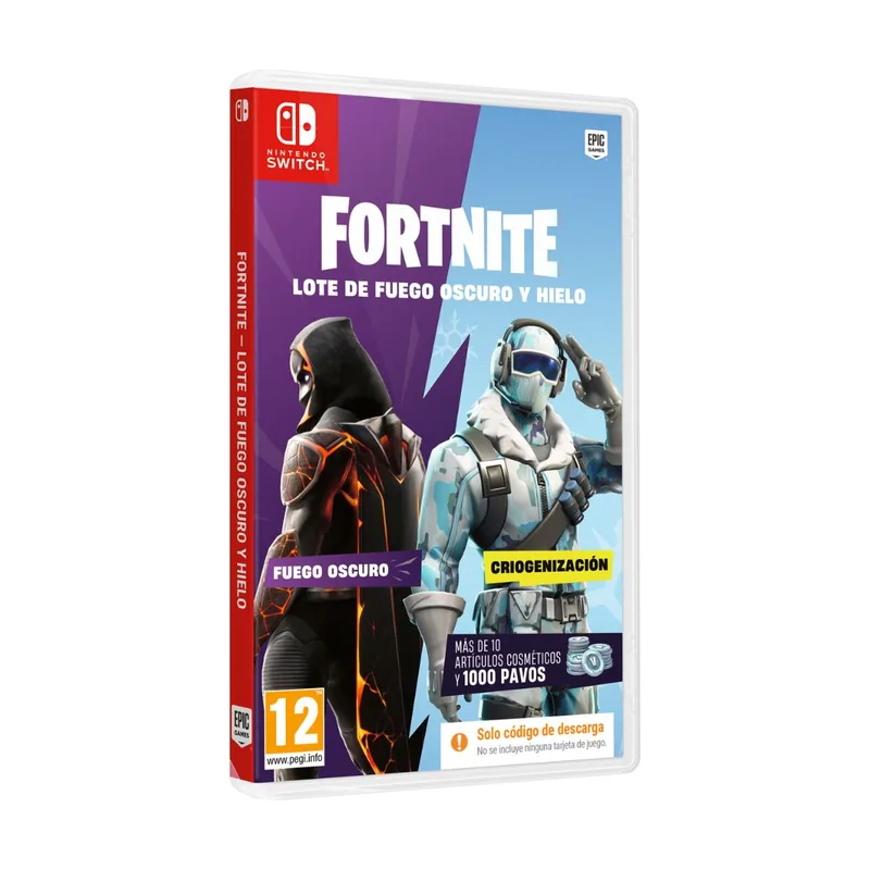 Meridiem Fortnite Lote de Fuego oscuro y hielo Código descarga del juego en la caja