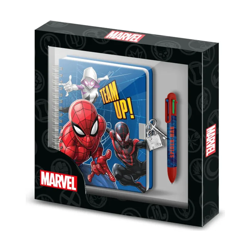 Karactermania Marvel Spiderman Best Team-Pack de Diario A5 + Bolígrafo de 6 Colores