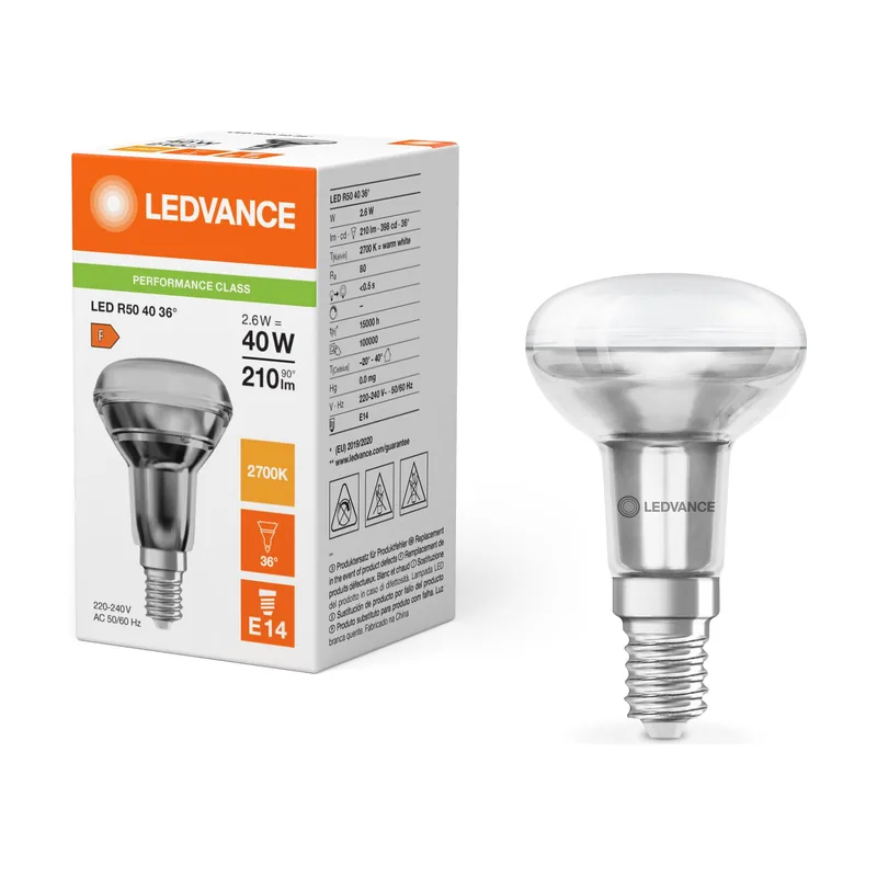 Osram LEDVANCE Performance Foco LED E14 R50 2,6 W 210 lm 36D