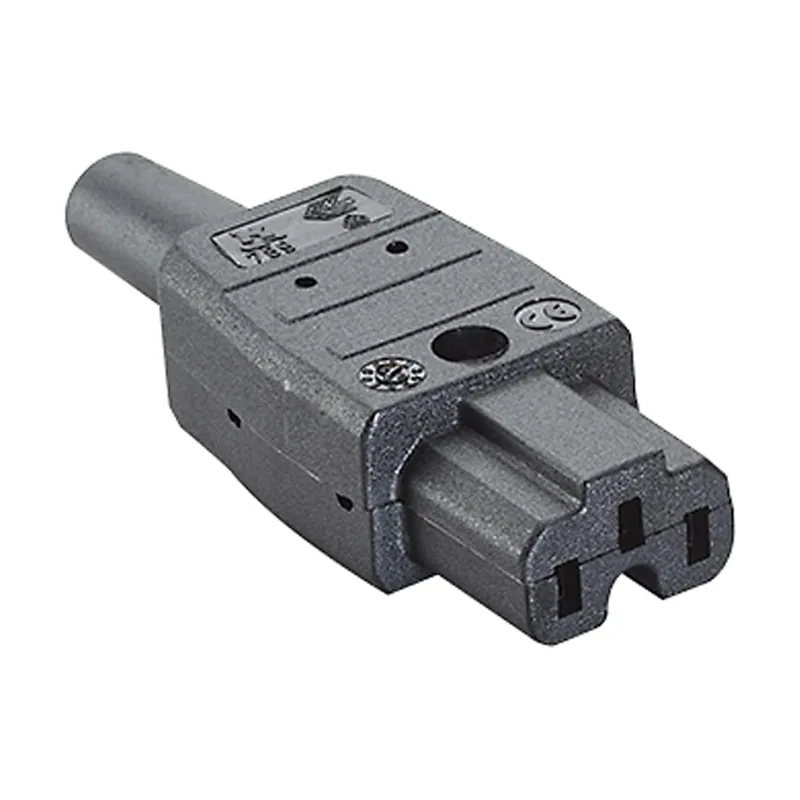 Base iec Caliente Negro plastico