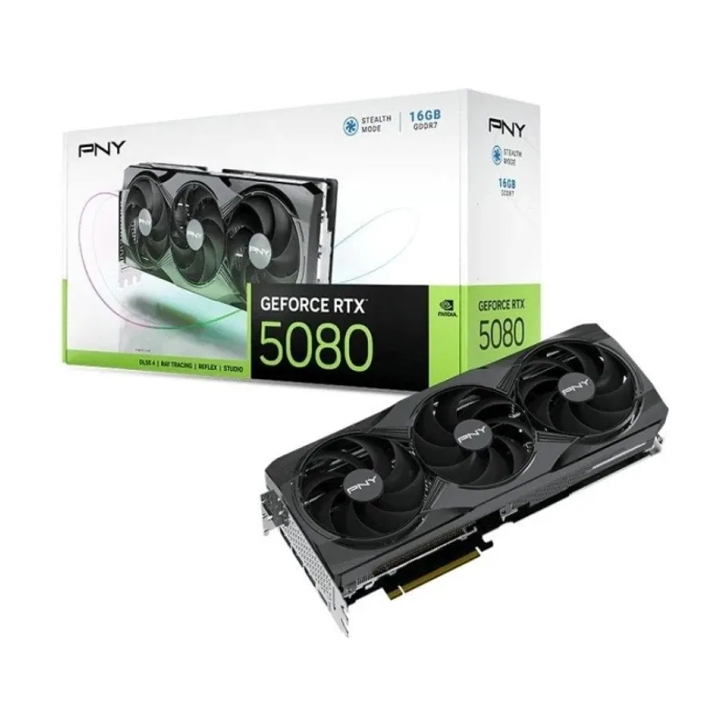 PNY Tarjeta gráfica GeForce RTX 5080 3-fan