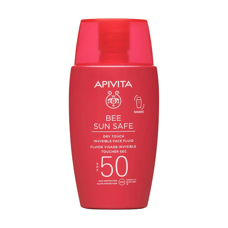 Apivita BEE SUN SAFE FLUIDO FACIAL INVISIBLE TOQUE SECO SPF 50 Un protector solar no graso 50 ml