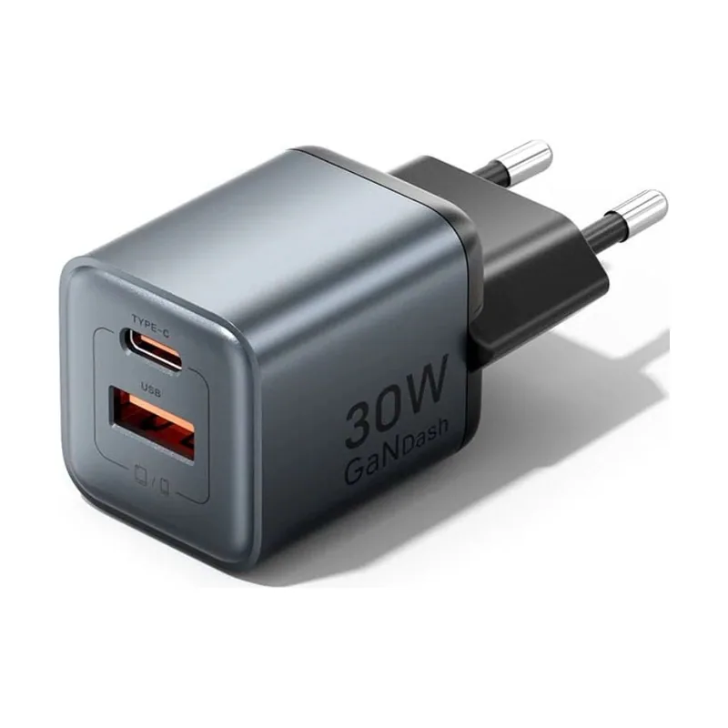 Vention Cargador de Pared GAN FEWH0-EU 1xUSB Tipo-C 1xUSB