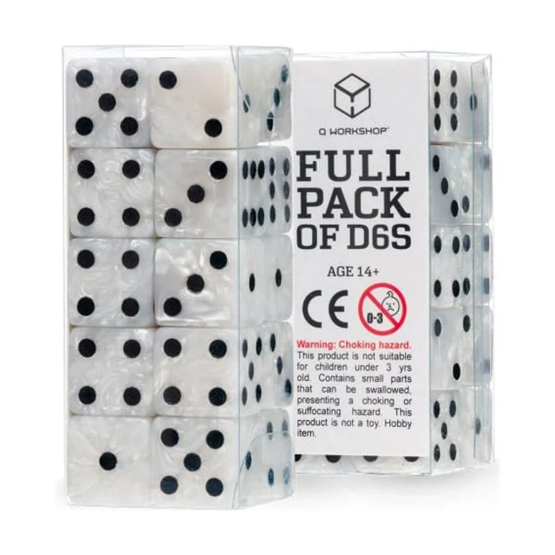 Q workshop pack de dados full pack d6 pearl 20