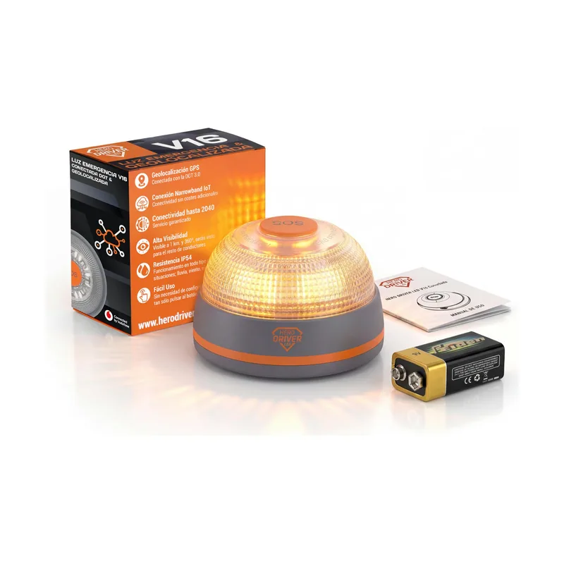 Driver LED Baliza V16 Conectada y Geolocalizada Certificada DGT 3.0