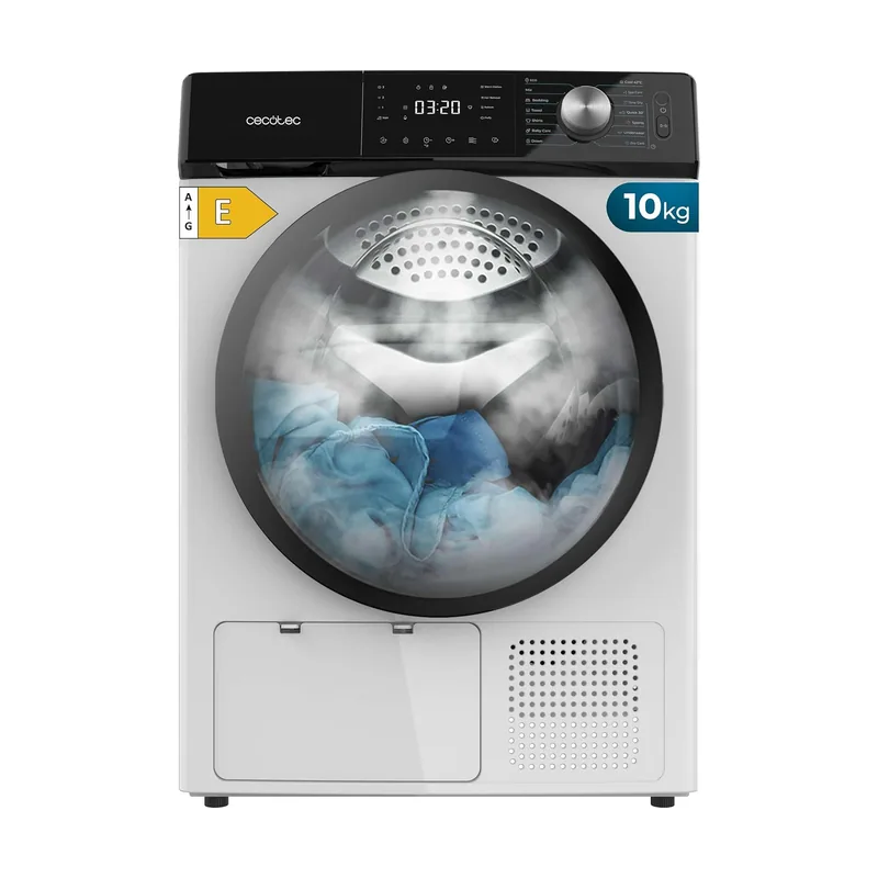 Cecotec Secadora de Ropa Bomba de Calor 10 kg Bolero Dresscode Dry 10355. Clase Equivalente A+