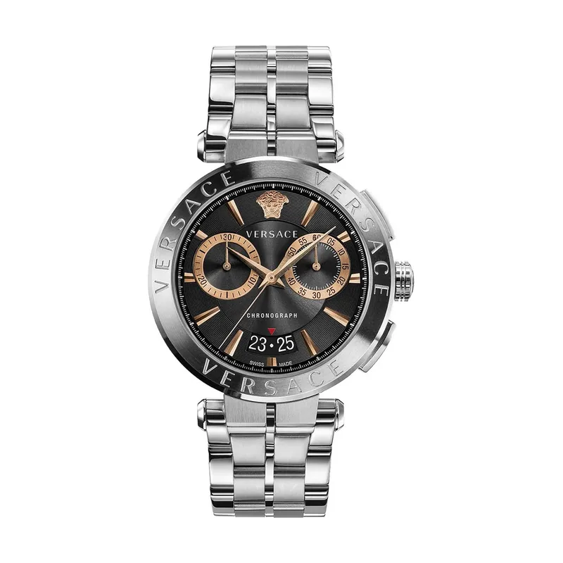Versace VE1D02423 correa Gris plata Dial Metal