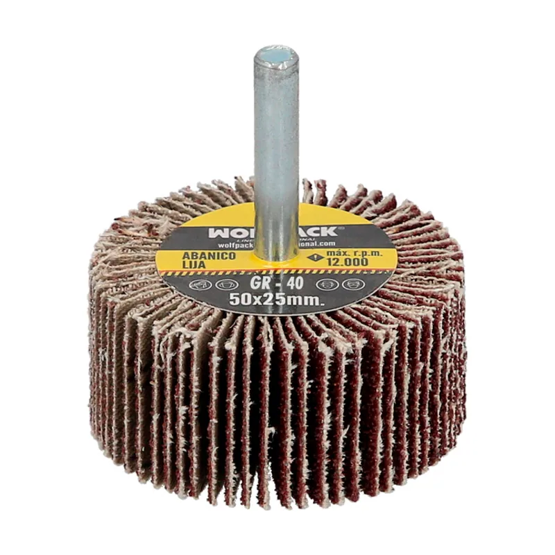 Wolfpack linea profesional Abanico lija grano 40 medida ø 50 x 25 mm.