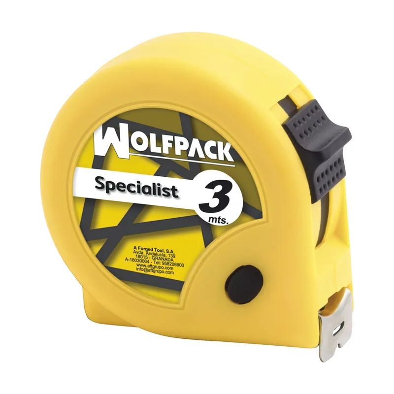 WOLFPACK LINEA PROFESIONAL - Flexometro Speciallist Con Freno 3 Metros / 13 mm.