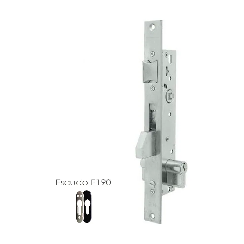 Tesa Assa Abloy 2210253NI Cerradura Monopunto De Palanca Basculante Para Perfiles metálicos Inoxidable Entrada 25 mm 2210