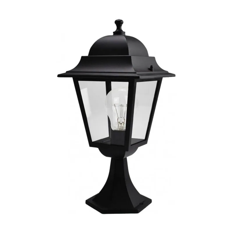 Abrila Sobremuro exterior aluminio spica 1xe27 negro ip44 46x21,5x21,5 cm