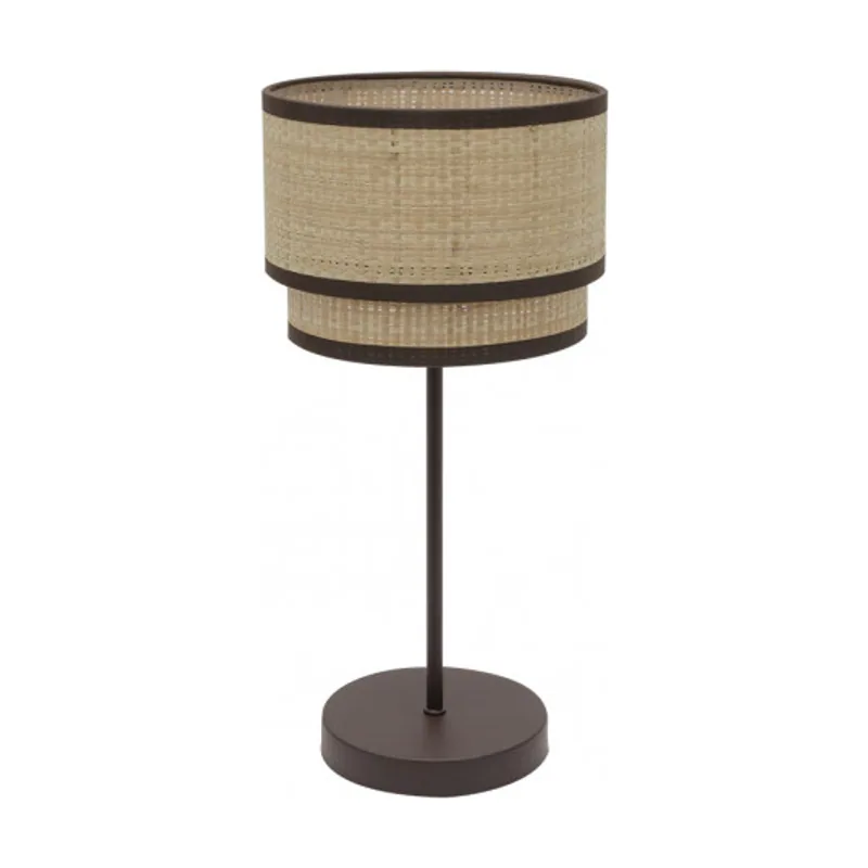 Abrila alta con pantalla modelo Roque marron FABRILAMP