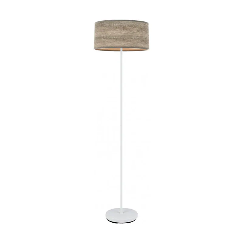 Abrila Pie Salon Jerte 1xe27 Blanco/madera Gris 165x40x40 Cm marca FABRILAMP