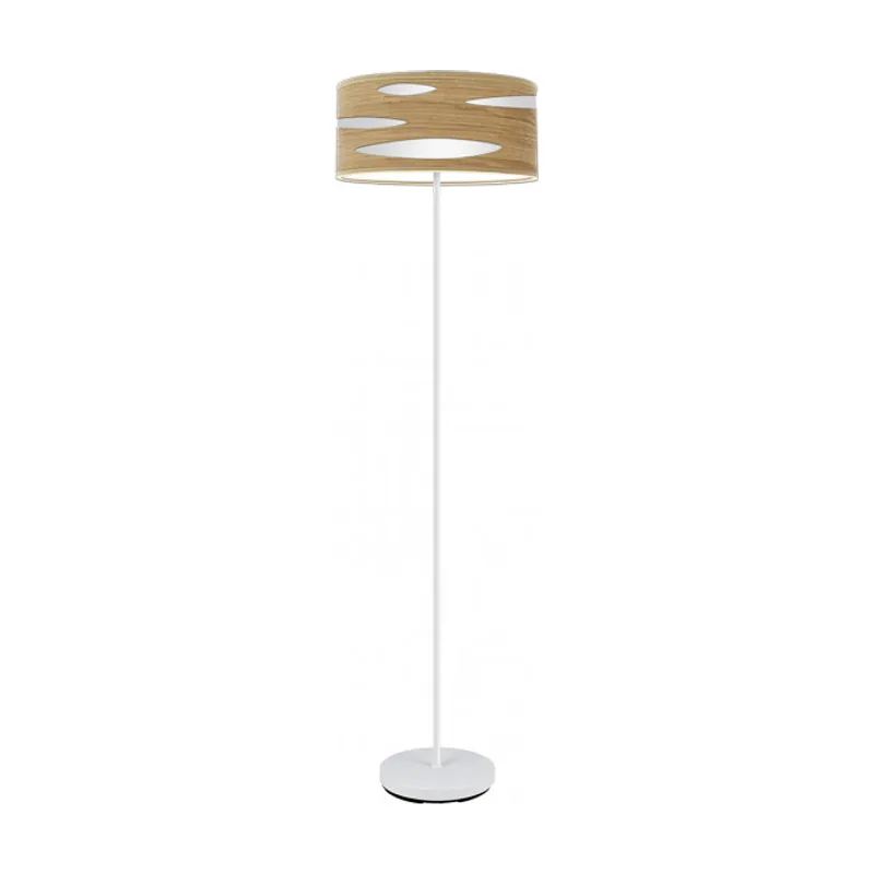 Abrila Pie Salon Odra 1xe27 Blanco/madera Clara 165x40x40 Cm marca FABRILAMP