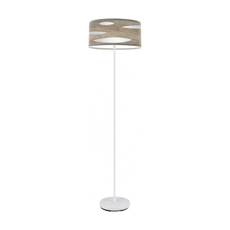 Abrila Pie Salon Odra 1xe27 Blanco/madera Gris 165x40x40 Cm marca FABRILAMP