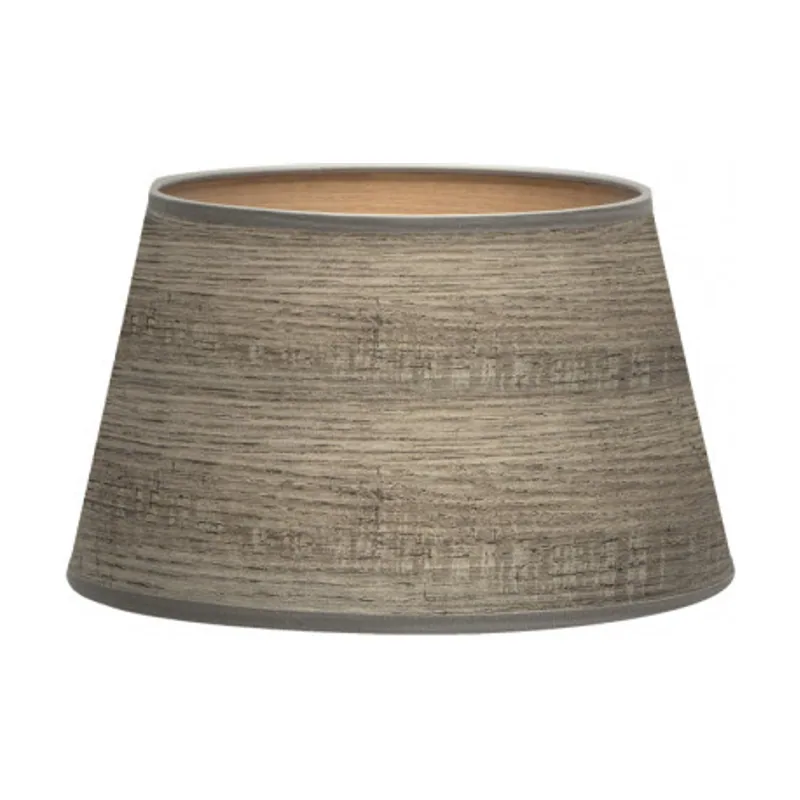 Abrila Pantalla salma e27 madera gris 35dx25dx20h conica abierta