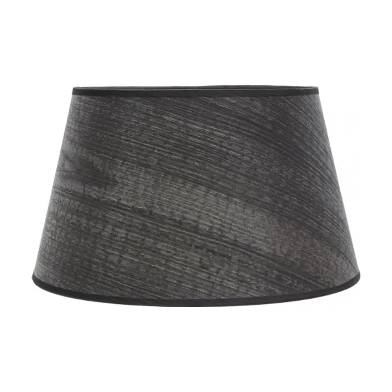 Abrila Pantalla salma e27 madera negra 45dx35dx30h conica abierta
