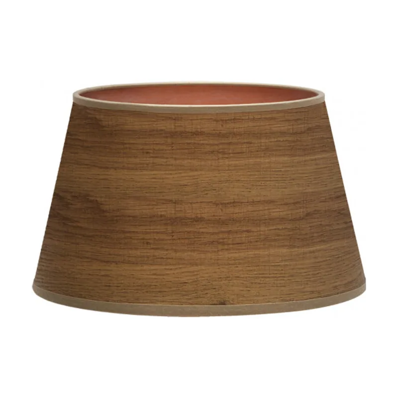 Abrila Pantalla salma e27 madera oscura 45dx35dx30h conica abierta