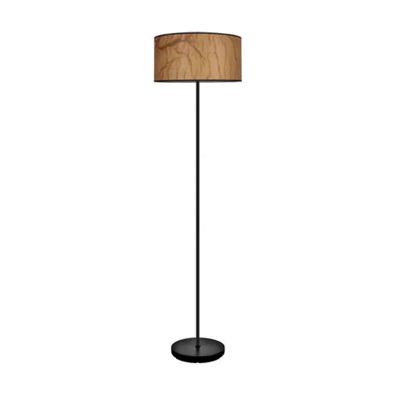 Abrila FABRILAMP Pie de Salon PERGAMINO con metal negro modelo Papiro