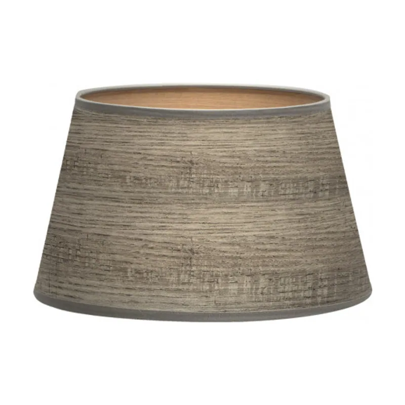 Pantalla salma e27 madera gris 40dx30dx25h conica abierta