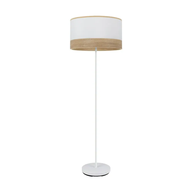 Abrila FABRILAMP Pie Salon Olga 1xe27 Blanco/blanco-mad.clara 162x40x40 Cm