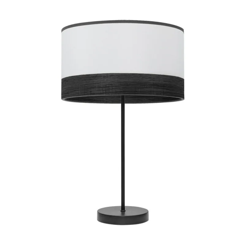 Abrila alto olga 1xe27 negro/blanco-mad.negra 62x30x30 cm