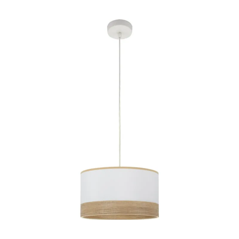 FABRILAMP Colgante Olga 1xe27 Blanco/blanco-mad.clara Regx30x30 Cm