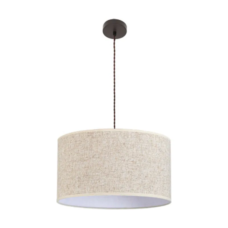Colgante Con Pantalla Modelo Happy Beige 50cm