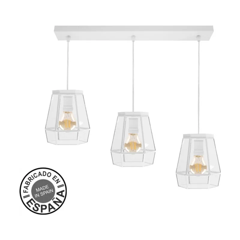 Abrila Regleta guia 3xe27 blanco regx64x15 cm