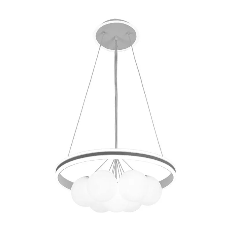 Abrila Colgante rodano blanco/gris 104w 3000-4000-6000k regx50x50cm 8320lm c/remoto,reg.intens