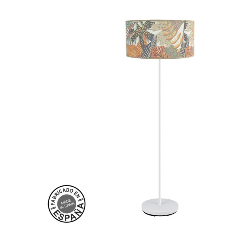 Abrila FABRILAMP Pie De Salon Etiopia 1xe27 Blanco/Estampado 164x40x40cm