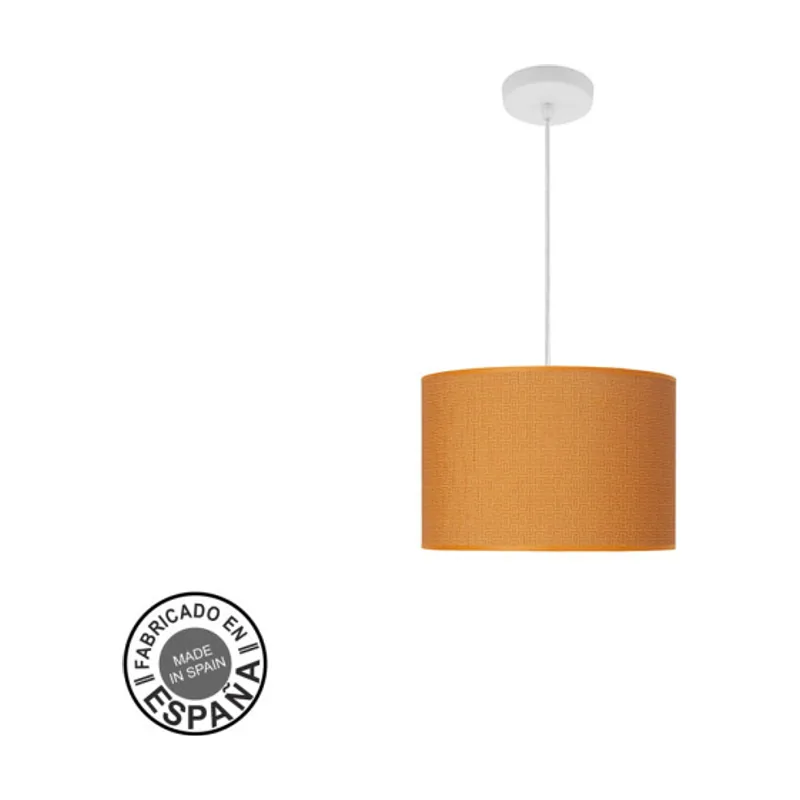 Abrila Colgante Modelo Moda Con Pantalla Naranja 30 Cm