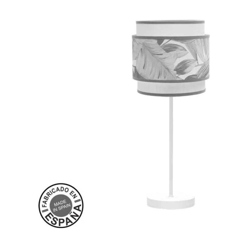 Abrila FABRILAMP Lámpara de sobremesa Camerun 1xe14 Blanco/gris 18d
